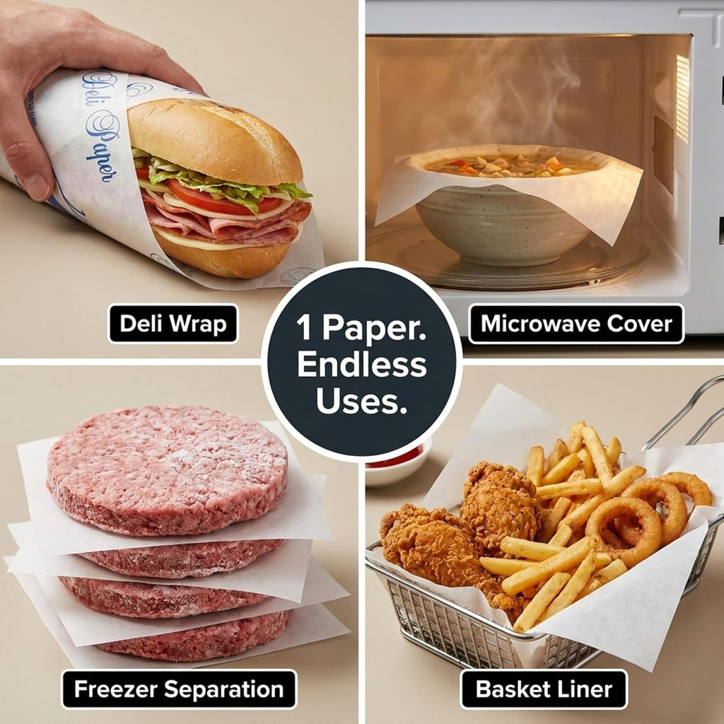 MC15 Interfolded Deli Wrap Wax Paper, 15 x 10.75 Inches, 500 Sheets per Box