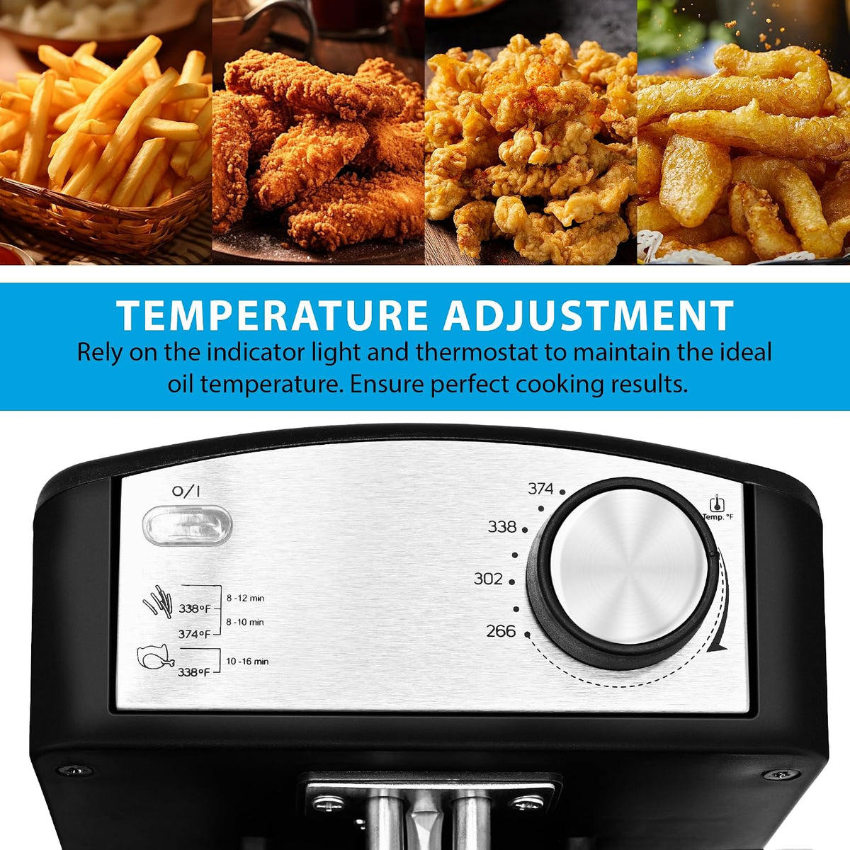 Electric Double Deep Fryer with 2 Baskets & Lids,6L Total Capacity