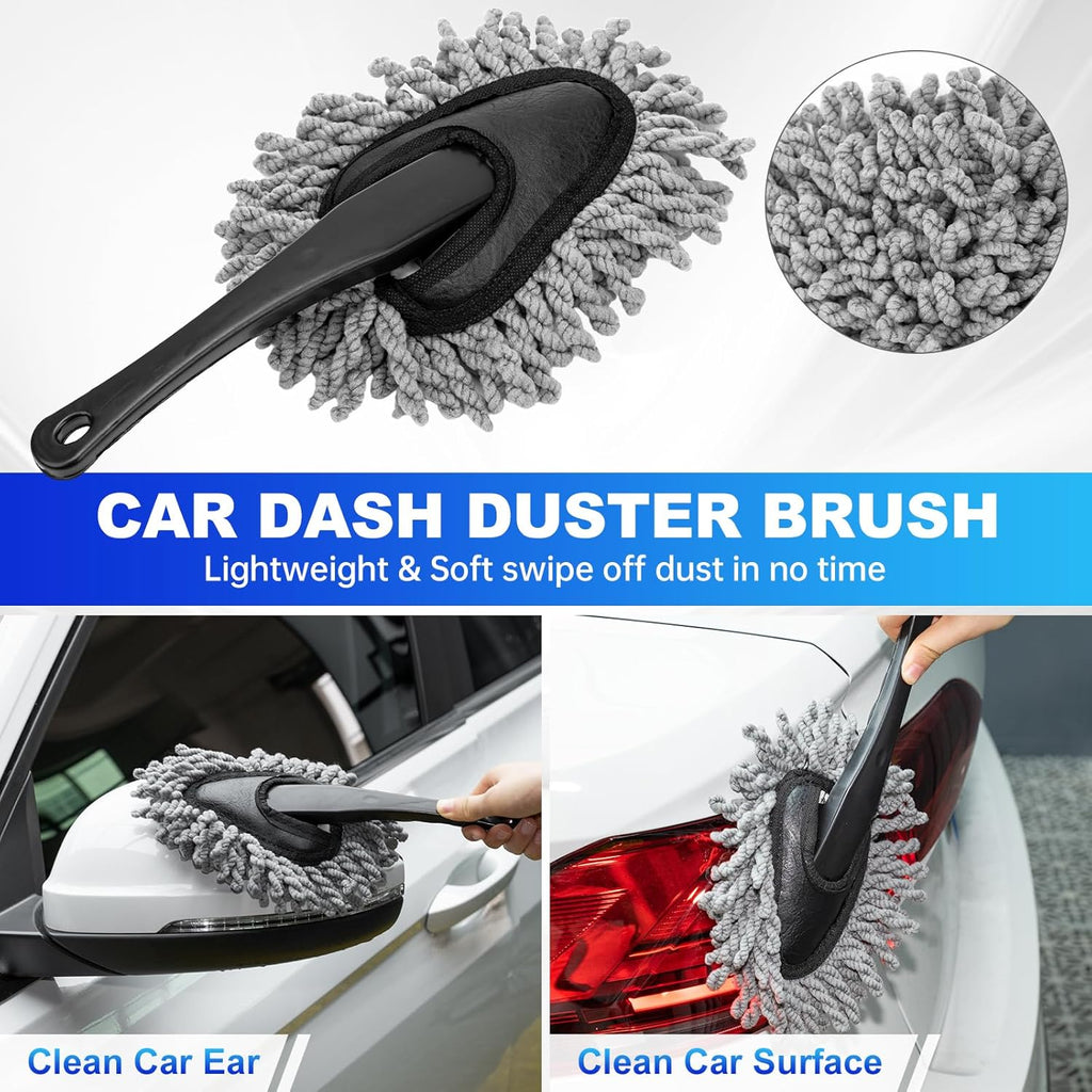Windshield Cleaner Tool, Car Interior Cleaning Kit, Car Detailing Kit Interior Cleaner with10Pcs Detailing Brush Set