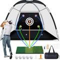 Golf Net, 10 x 7 ft Golf Practice Net with Tri-Turf Mat