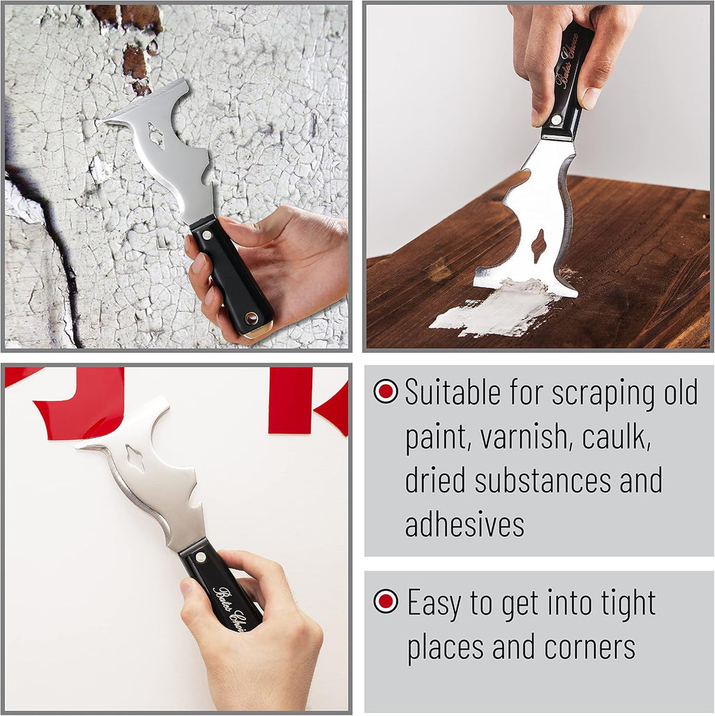 Bates- Paint Scraper, 10 in 1 Painters Tool, Scraper for Wood