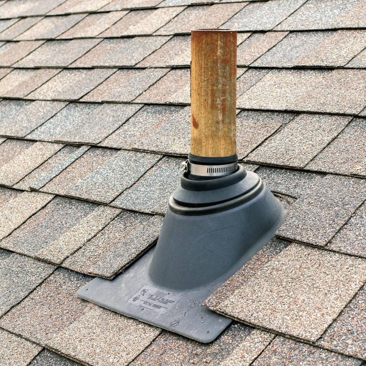 Roof Collar Repair Boot Vent Flashing for 1.5"–2" Pipe — Durable Thermoplastic Rubber Roof Vent Flashing with