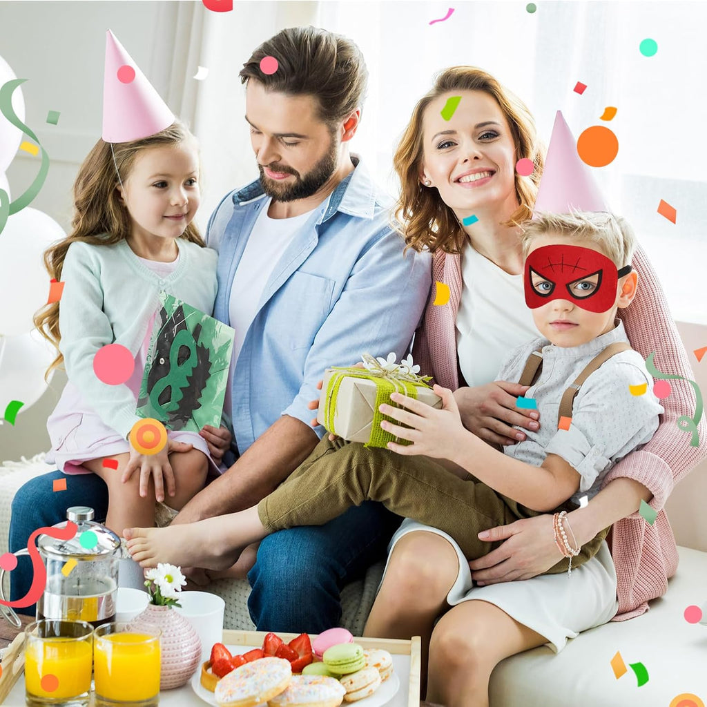 Superhero Capes for Kids, Hero Caps and Masks for 4-12 Year Old Boys Girls | 4 Pack Cartoon Dress Up for Holiday