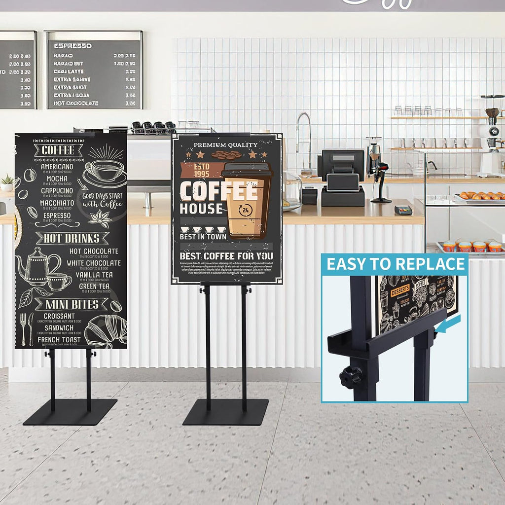 Poster Stand for Display, Adjustable Heavy Duty Poster Board Stand | 1 Pack Pedestal Floor Sign Holder Stand, Height