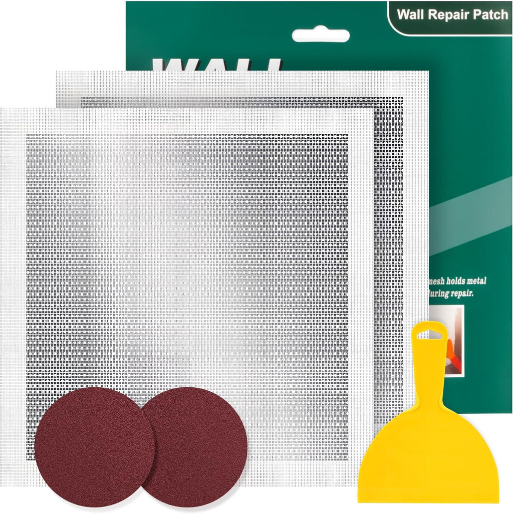 12 X 12 Inch Drywall Repair Kit, Wall Repair Patch Kits for Large Holes | Aluminum Self-Adhesive Mesh Drywall Repair