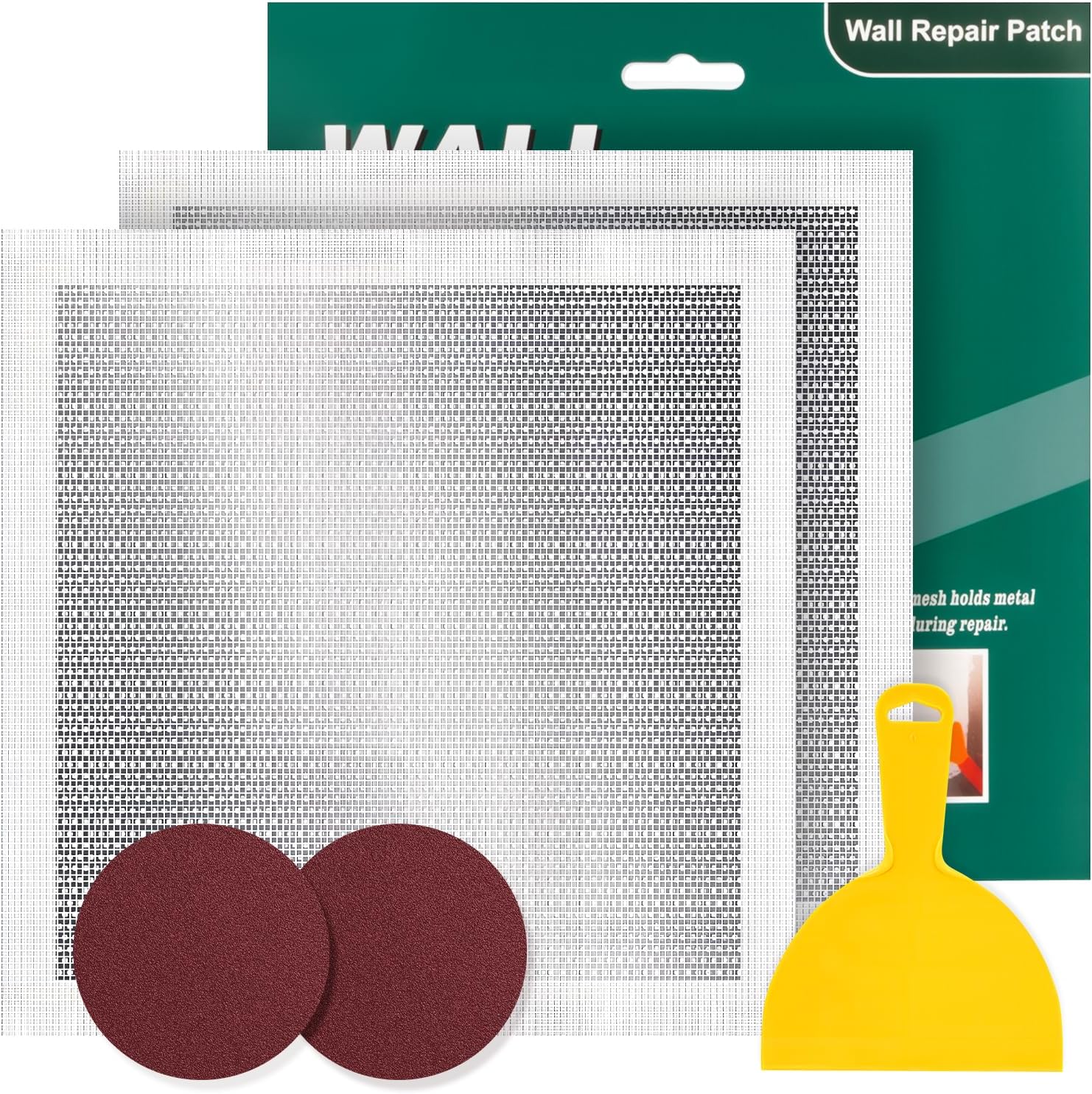12 X 12 Inch Drywall Repair Kit, Wall Repair Patch Kits for Large Holes | Aluminum Self-Adhesive Mesh Drywall Repair
