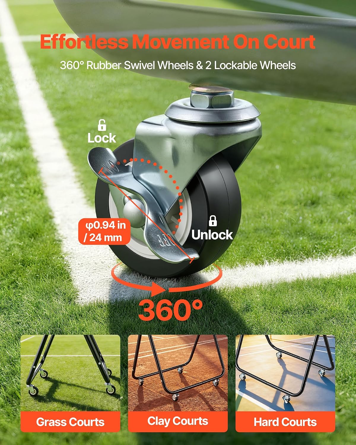 Tennis & Pickleball Hopper Holds 200/175/150/120 Balls, 3-in-1 Tennis Foldable Pickleball Basket Cart for Easy