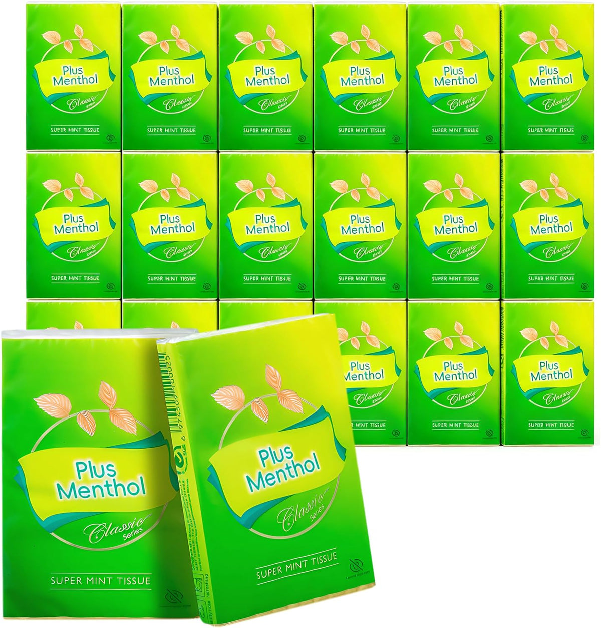 Menthol Lotion Pocket Tissues, Travel Size, 4-Ply, 18 Pack (180 Tissues Total)