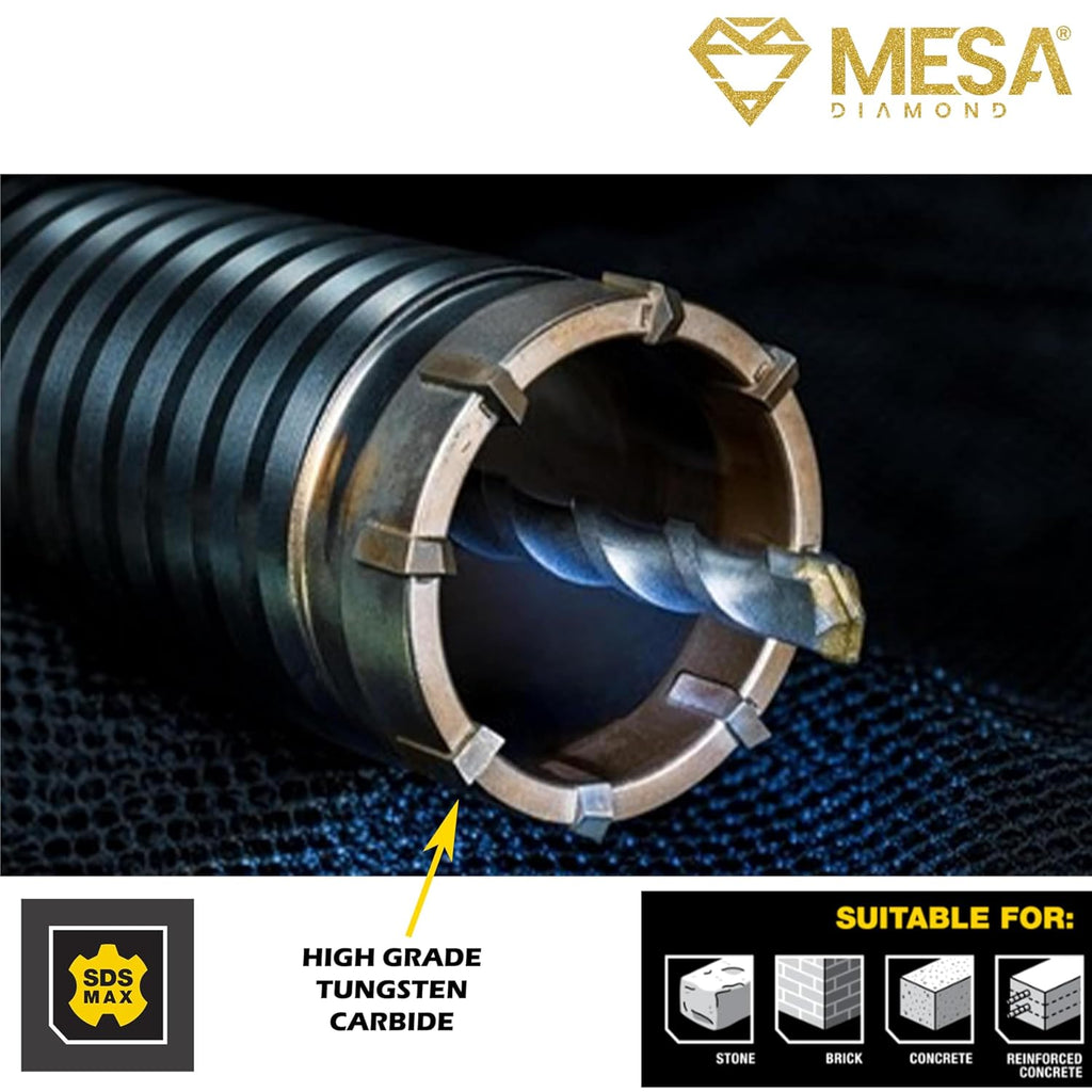 4 1/2 in (115mm) x 12 in. SDS-Max Carbide Tipped Rotary Hammer Core Bit