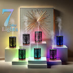 Essential Oil Diffuser 120ML Metal Aromatherapy Diffuser with Timer, Cool Mist Humidifier with Auto Shut-Off & 7