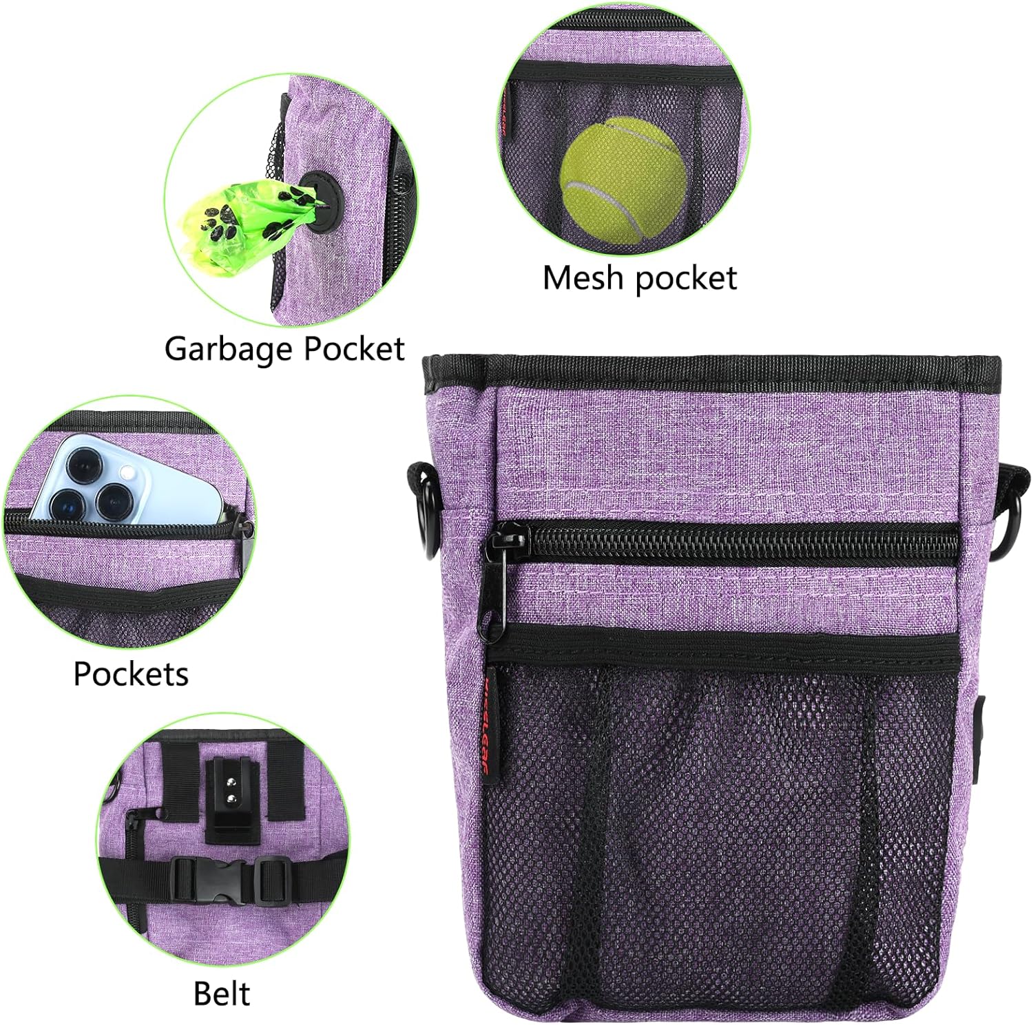 Dog Treat Pouches for Pet Training with Magnetic Closure Treat Pouches for Pet Training,Large Dog Treat Training