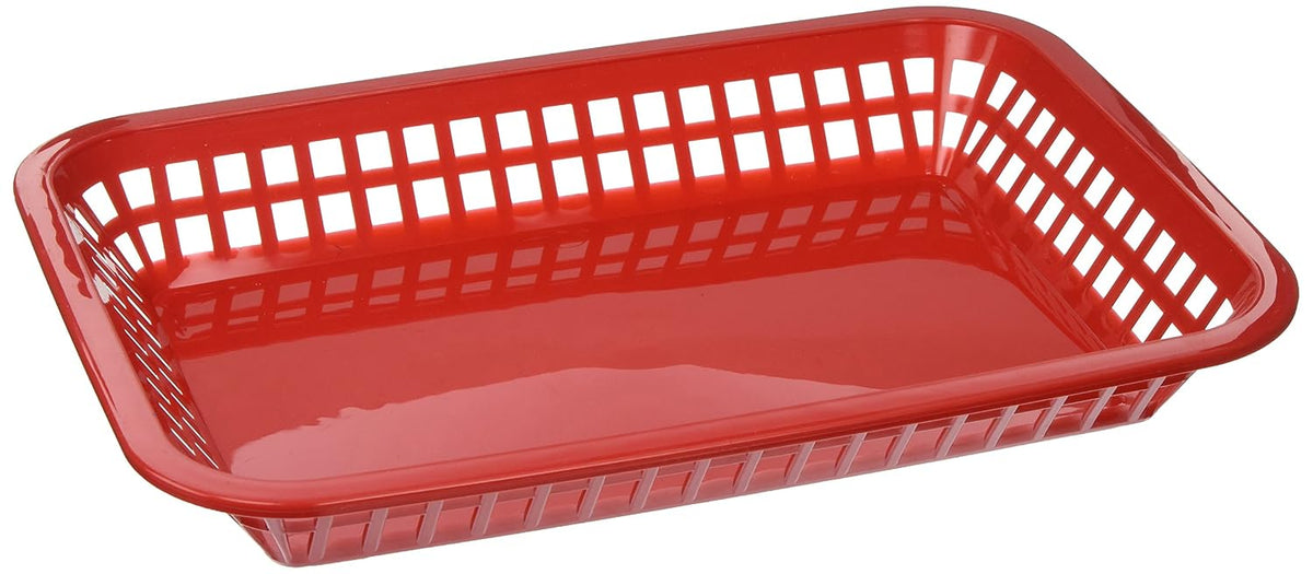 1079R 11-3/4" Red Mas Grande Platter Basket - Dozen