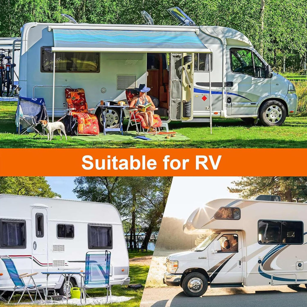 Travel Trailer Cover 210D Oxford Cloth Travel Trailer Cover Wind, Rain and Snow Proof Class A Rv Cover Camper Cover