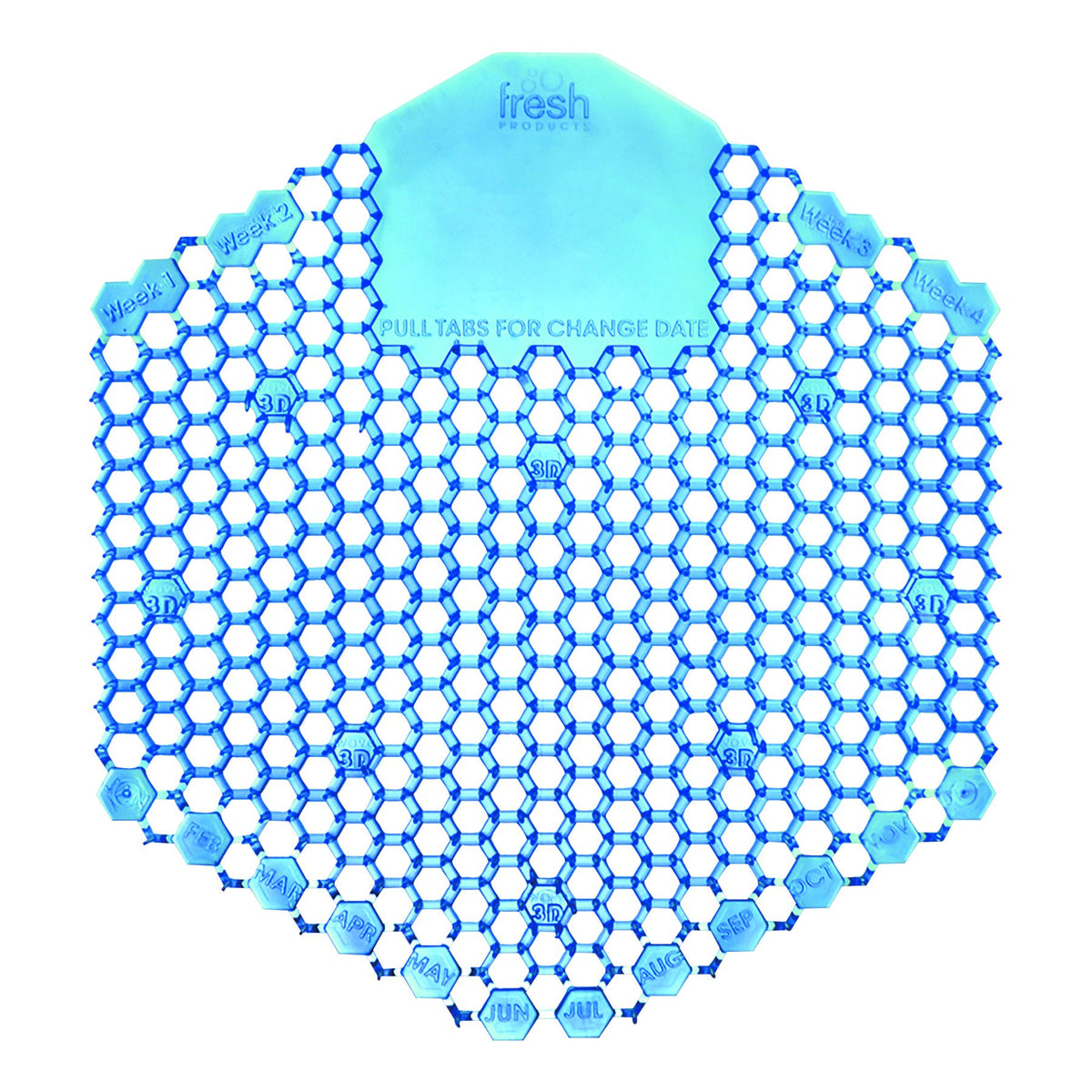 3WDS60CBLBX Wave 3D Urinal Deodorizer Screen, Blue, Cotton Blossom, 10 Screens/Box