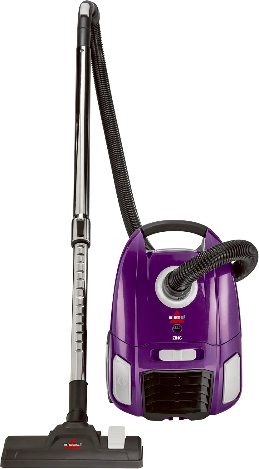 Zing Lightweight, Bagged Canister Vacuum, Purple, 2154A