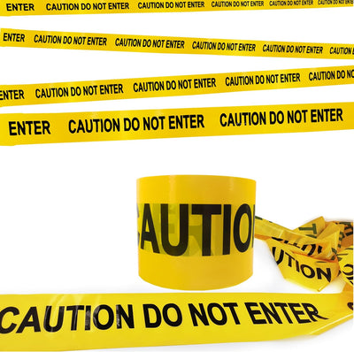 Police Crime Scene Tape – 3" X 328 Ft Bright Yellow Caution Tape Rool Do Not Enter – Tear Resistant & Weatherproof