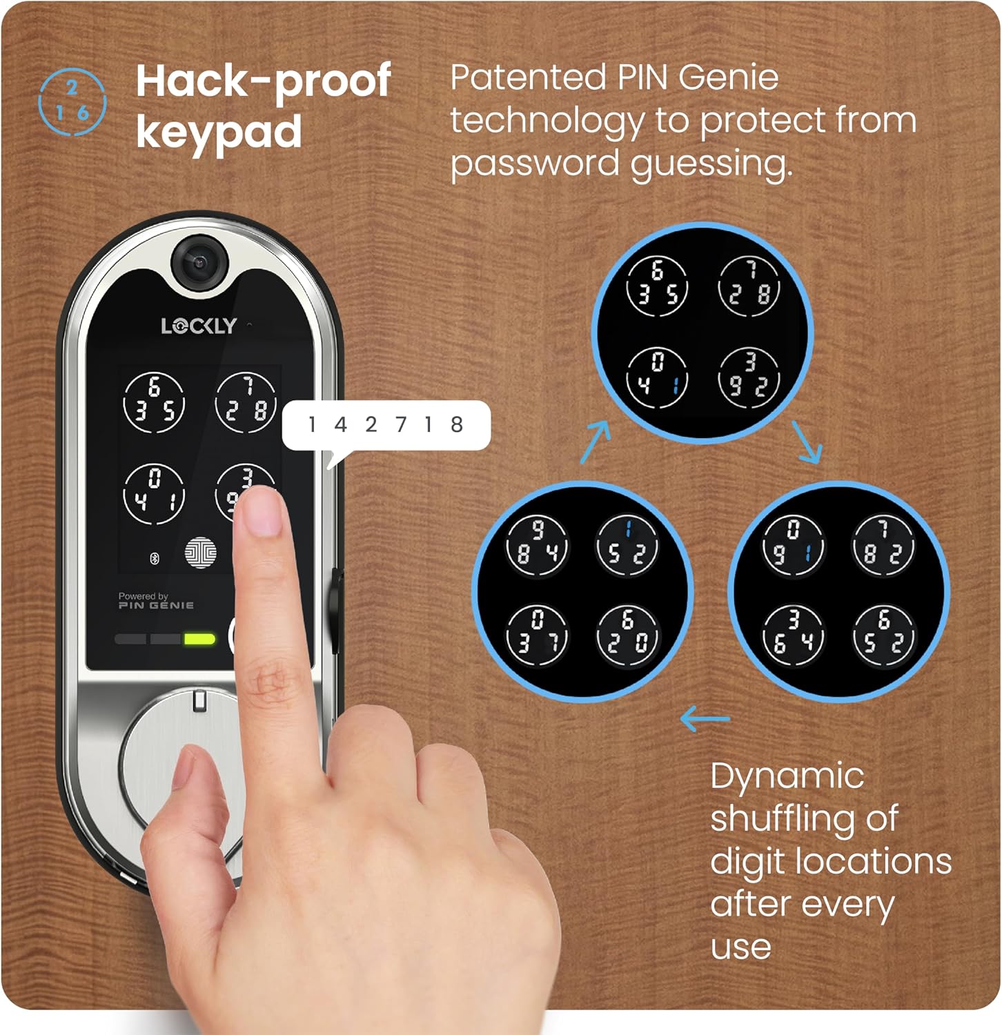 Vision Smart Lock, HD Video Doorbell Smart Locks for Front Door, Fingerprint Door Lock, Touchscreen Keypad, App
