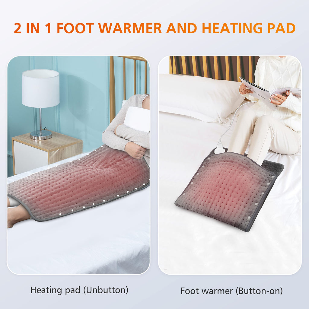 Heating Pad for Back, Foot Warmer, Large Washable Heating Pad