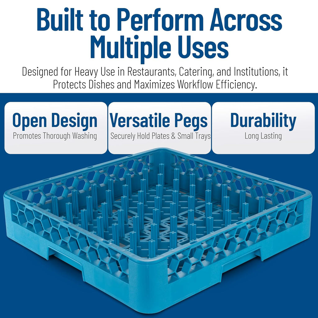 Carlisle OptiClean Plate and Tray Rack, 2.50" Pegs, Pack of 6