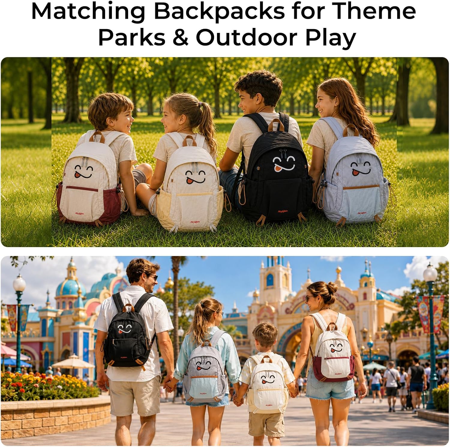 Cute Backpacks for Girls Boys Kids, Lightweight Small Bookbag, Black | Water-Resistant Casual Daypack with 13.3"