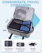 37L Expandable Travel Backpack Compression Carry On Daypack