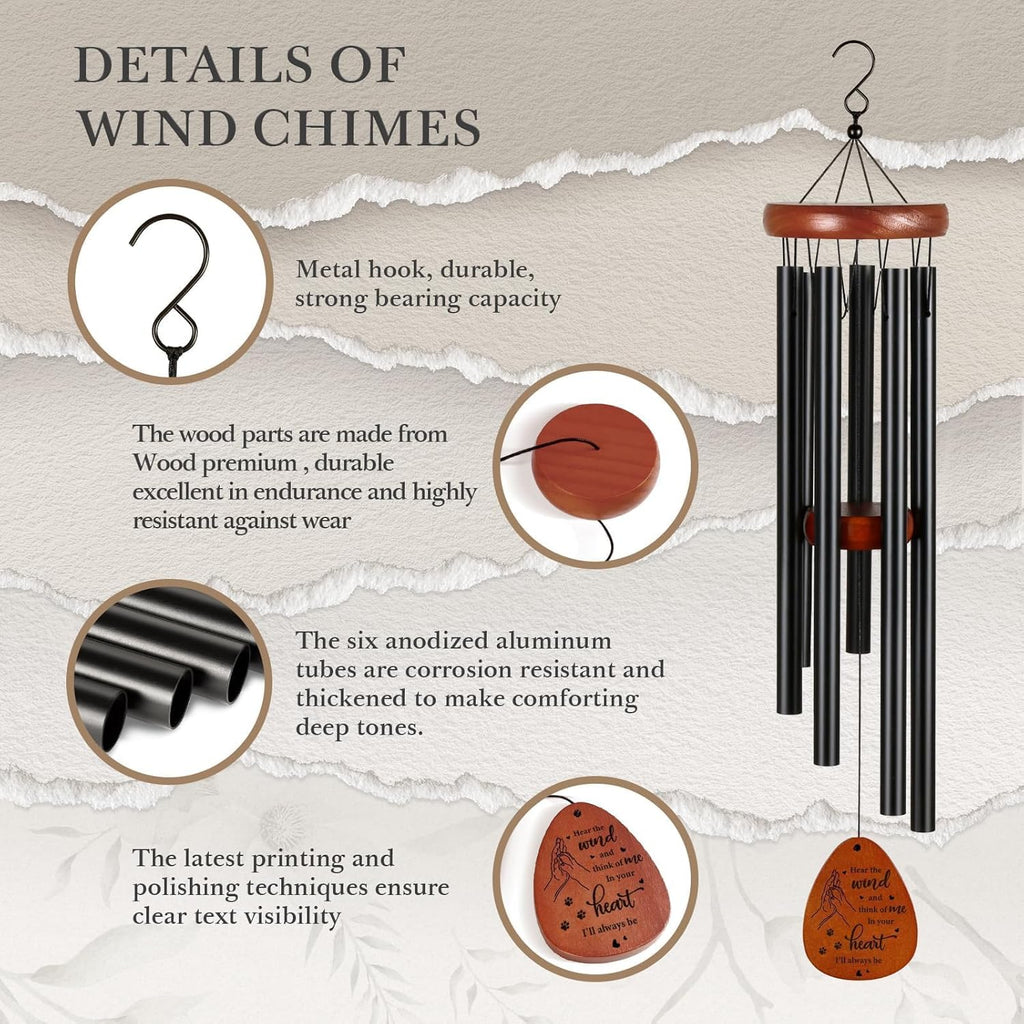 Pet Memorial Gifts for Dogs, Dog Memorial Wind Chimes