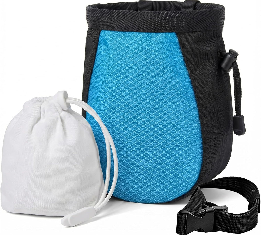 Climbing Chalk Bag for Rock Climbing - with Chalk Ball | Drawstring closure, Refillable chalk ball, Adjustable waist