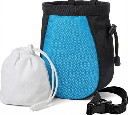 Climbing Chalk Bag for Rock Climbing - with Chalk Ball | Drawstring closure, Refillable chalk ball, Adjustable waist