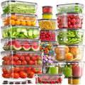 40 PCS Food Storage Containers with Lids Airtight (20 Containers & 20 Lids), Leakproof Meal Prep for Kitchen Storage