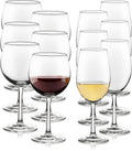 Vineyard Reserve Wine Glasses Set of 12, Red & White Clear Stemware