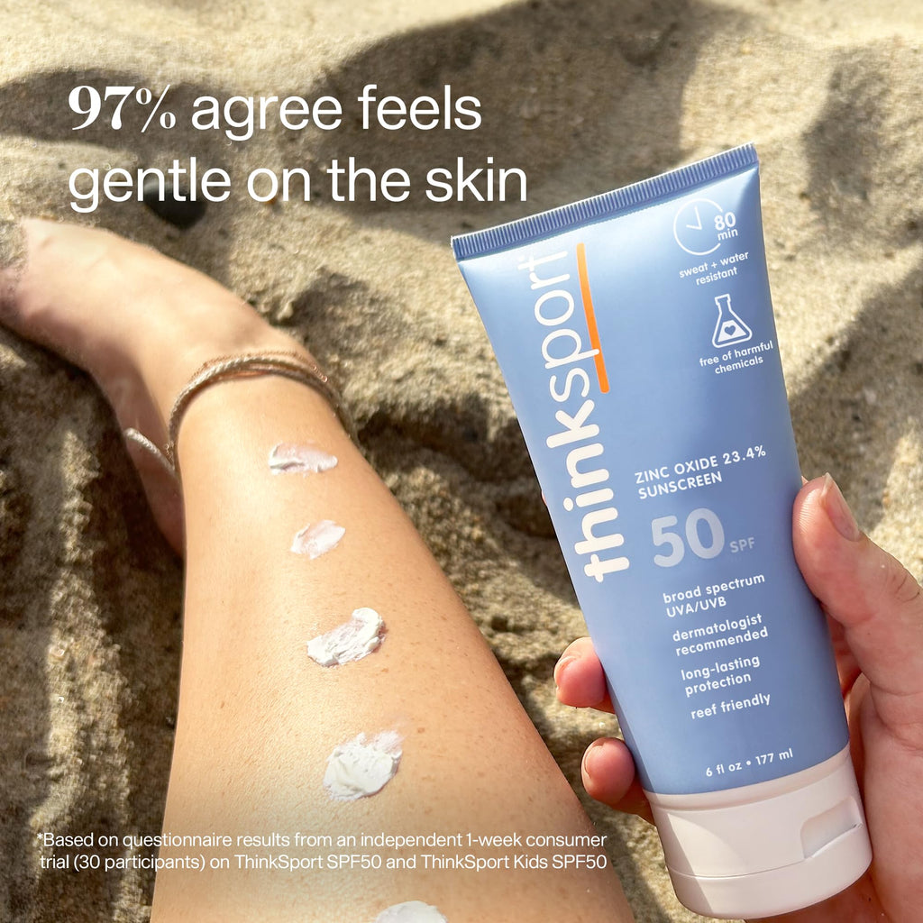 sport Mineral Sunscreen SPF 50+ Zinc Oxide, Water Resistant, 6 Fl Oz