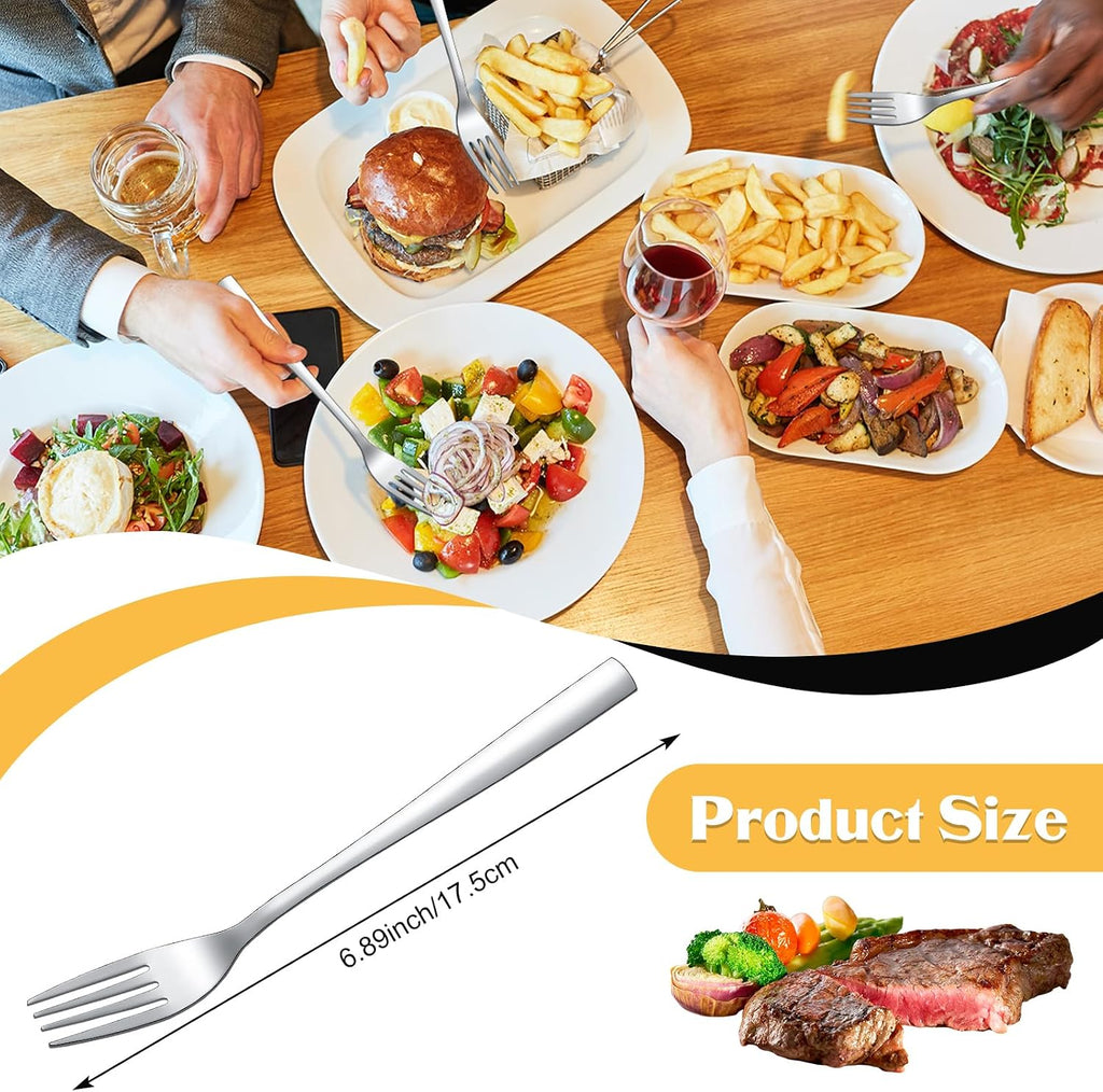 100 Pcs Dinner Forks Bulk Set 8 Inches Stainless Steel Metal Forks