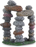 Stacked Stones Aquarium Decor, Resin Rock Door Fish Tank Accessories Decorations, Aquarium Ornaments for Fish Through