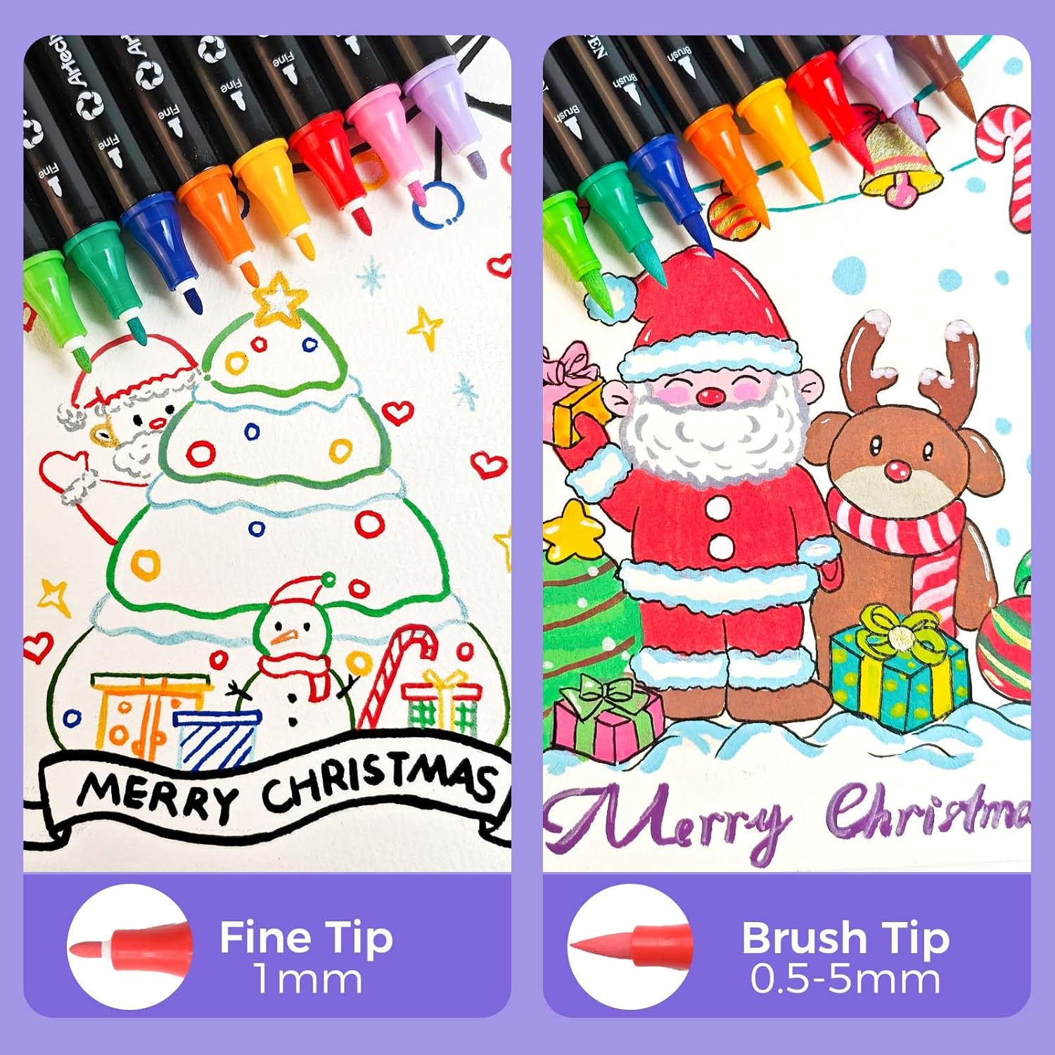 Acrylic Paint Markers 72 Colors with Bag, Acrylic Paint Pens with Brush Tip and Fine Tip for Stone, Rock Painting
