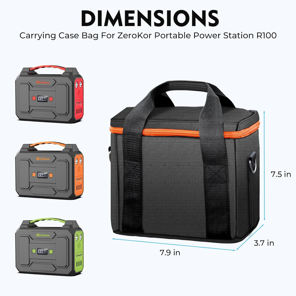 Portable Power Station Carrying Case for R100 Portable Solar Generator,Solar Power Bank Case for Outdoor Camping