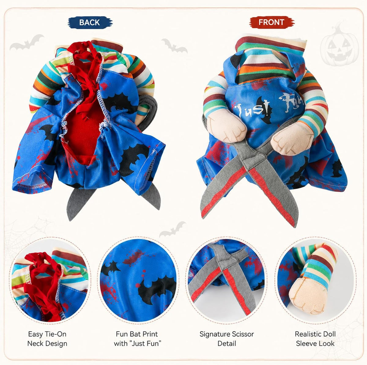 Scissors Style Pet Costume, Funny Adjustable Halloween Outfit for Dog Cat