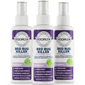 3-Pack Bed Bug Killer Spray - Travel Size TSA Approved - Repels Bed Bugs, Dust Mites, Lice & Fleas with Natural
