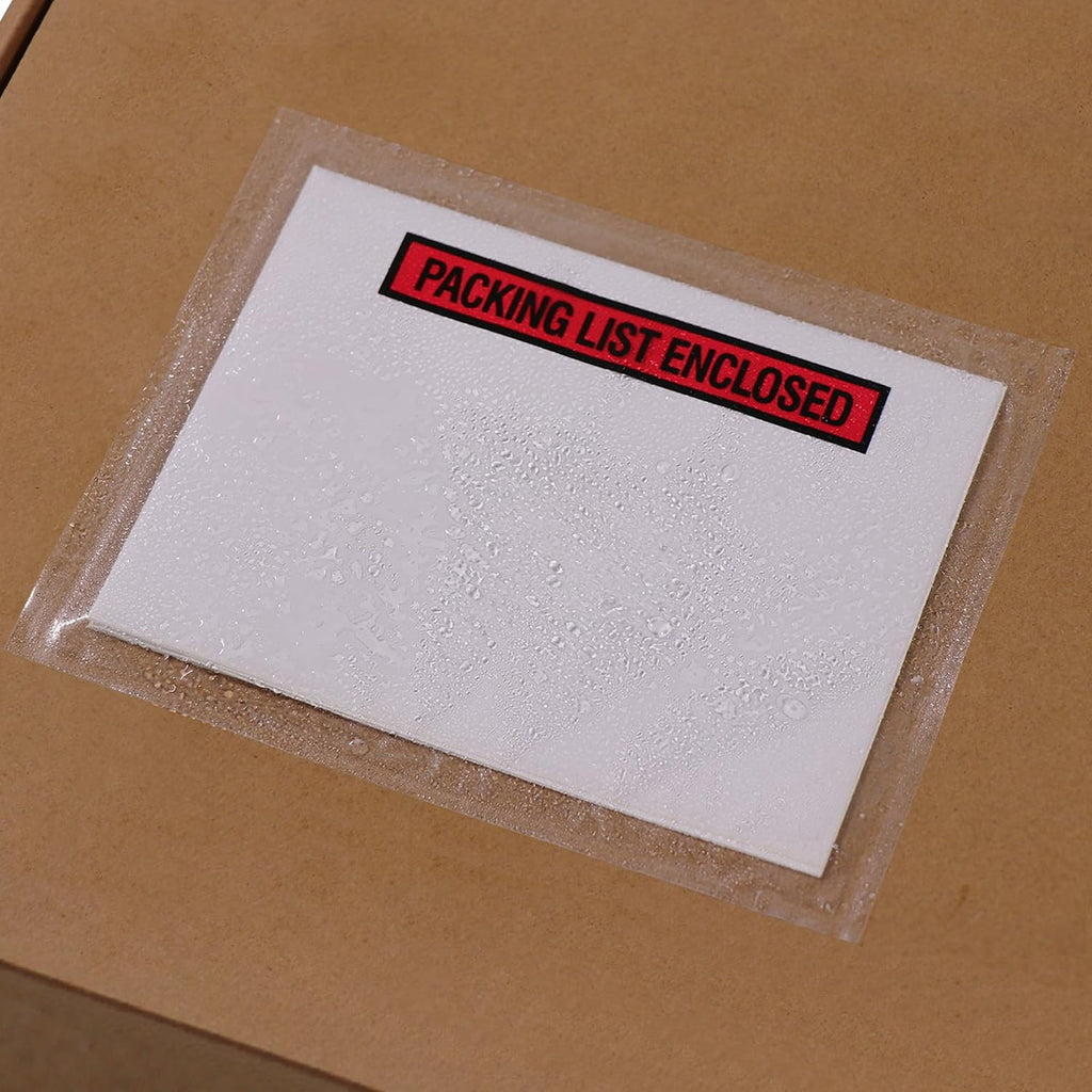 100 Pack 6"x10" Packing List Enclosed Envelopes with Adhesive
