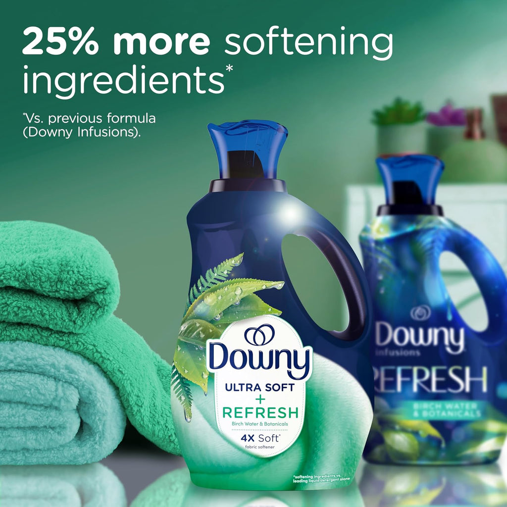 Ultra Soft Fabric Softener Liquid, Refresh, Birch Water and Botanicals, 56 fl oz, 83 Loads