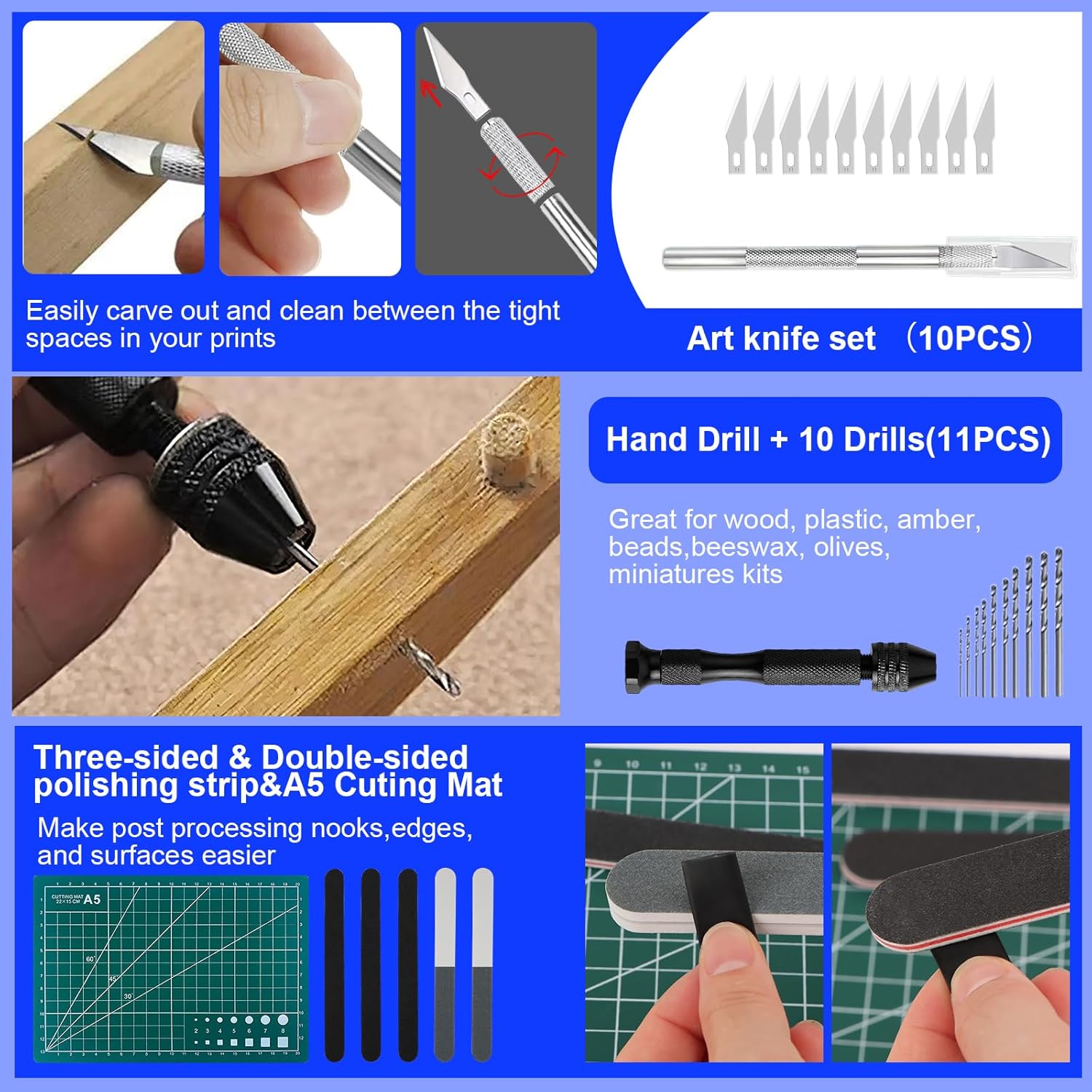 Gundam Tool Kit,103 Pcs Professional Model Tool Kit for Gundam, Modeling Tools for Plastic Models,Gunpla Tool Kits