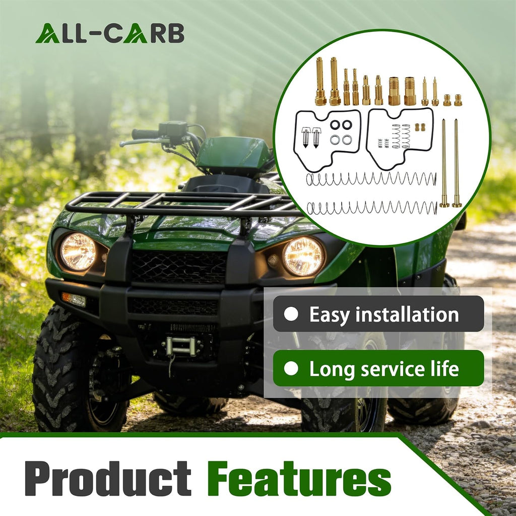 ALL-CARB Carb Carburetor Repair Kit Replacement for Kawasaki Brute Force750