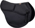 All-Purpose Contoured Correction Saddle Pad with Adjustable Memory Foam Inserts for Custom Support, Non-Slip, Shock