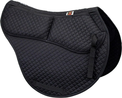 All-Purpose Contoured Correction Saddle Pad with Adjustable Memory Foam Inserts for Custom Support, Non-Slip, Shock