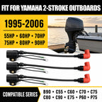 Carnovate 3 Pack Ignition Coil Fit for Yamaha Outboard 60-90HP 2 Stroke