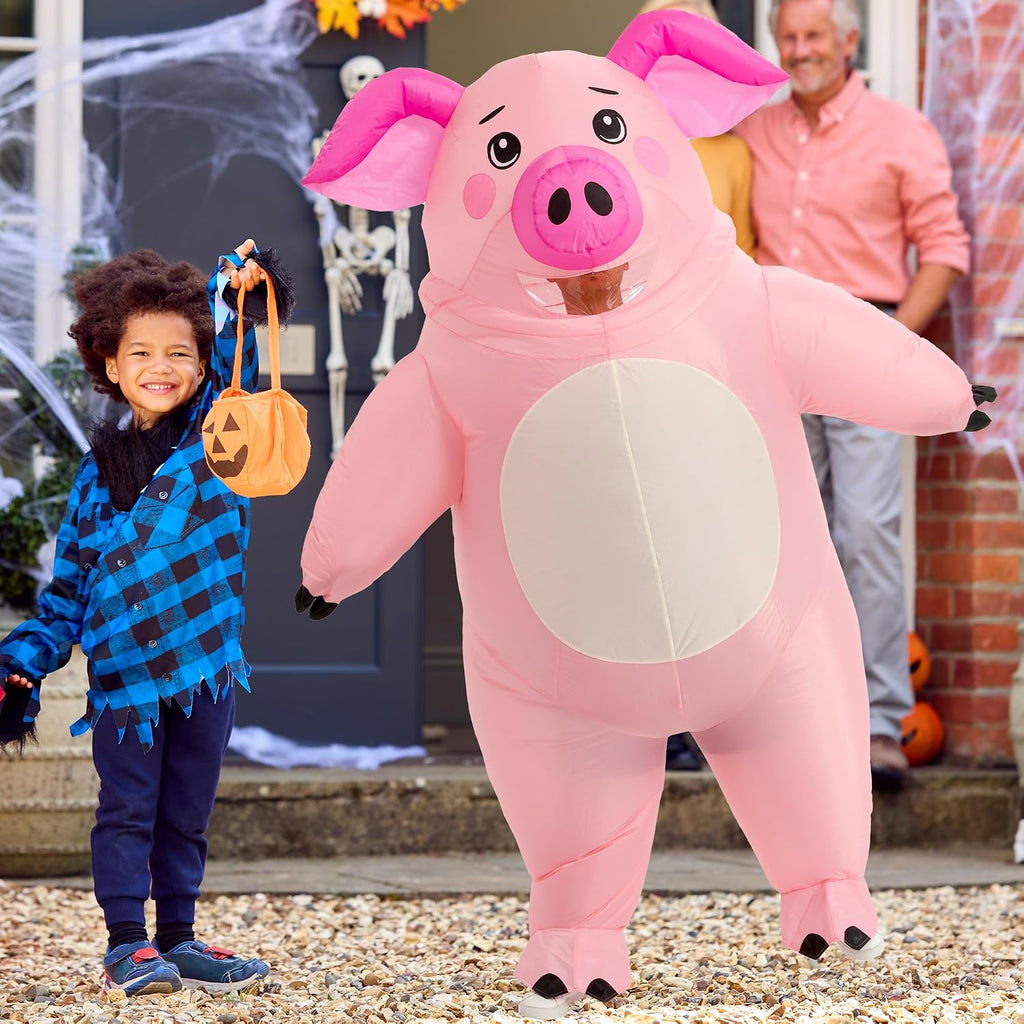Halloween Inflatable Costume Adult,Blow Up Full Body Pig Suit Men Women