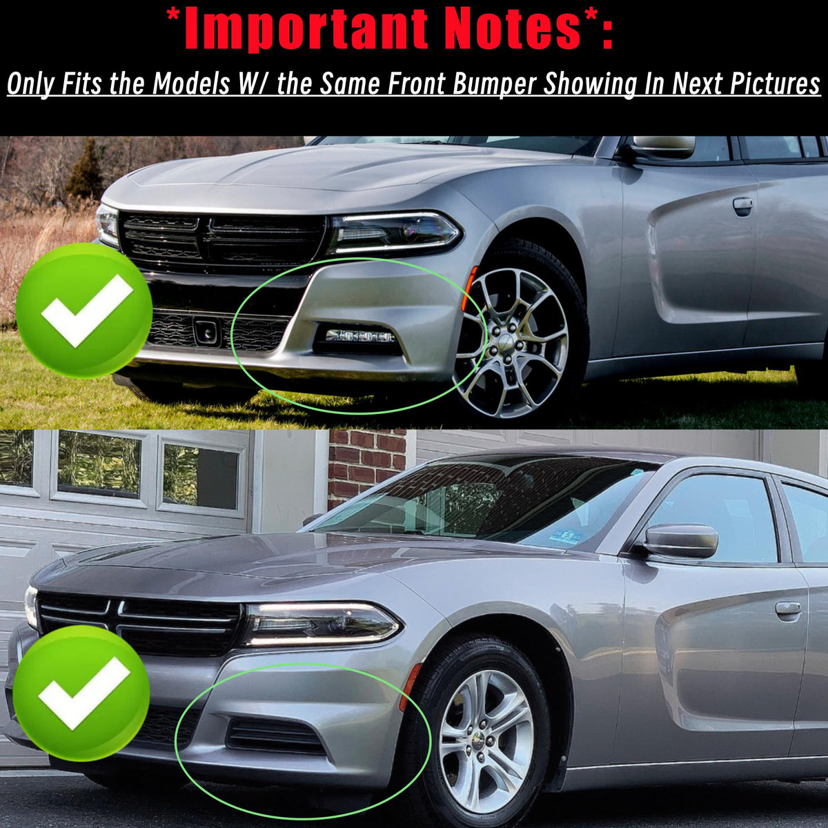 Front Lip Splitter Spoiler for Dodge Charger 2015-2023 Accessories