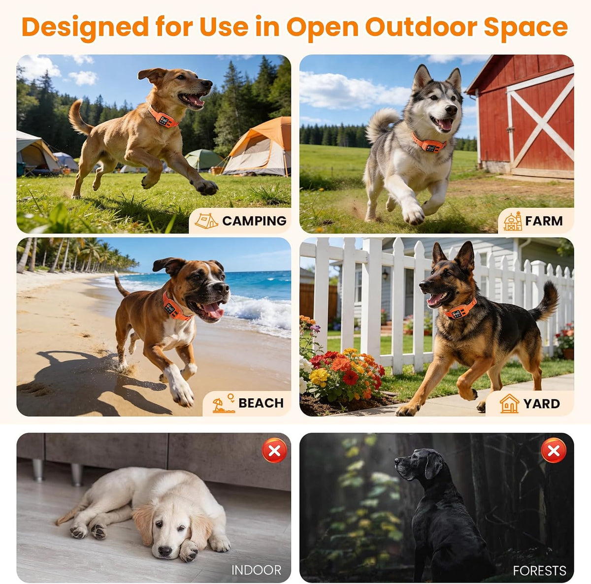 GPS Wireless Dog Fence for Medium Large Dog Custom Boundary No Subscription