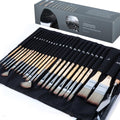 ARTIFY 25 Pieces Professional Paint Brush Set – Expert Series Synthetic Nylon Brushes for Acrylic, Oil, Watercolor