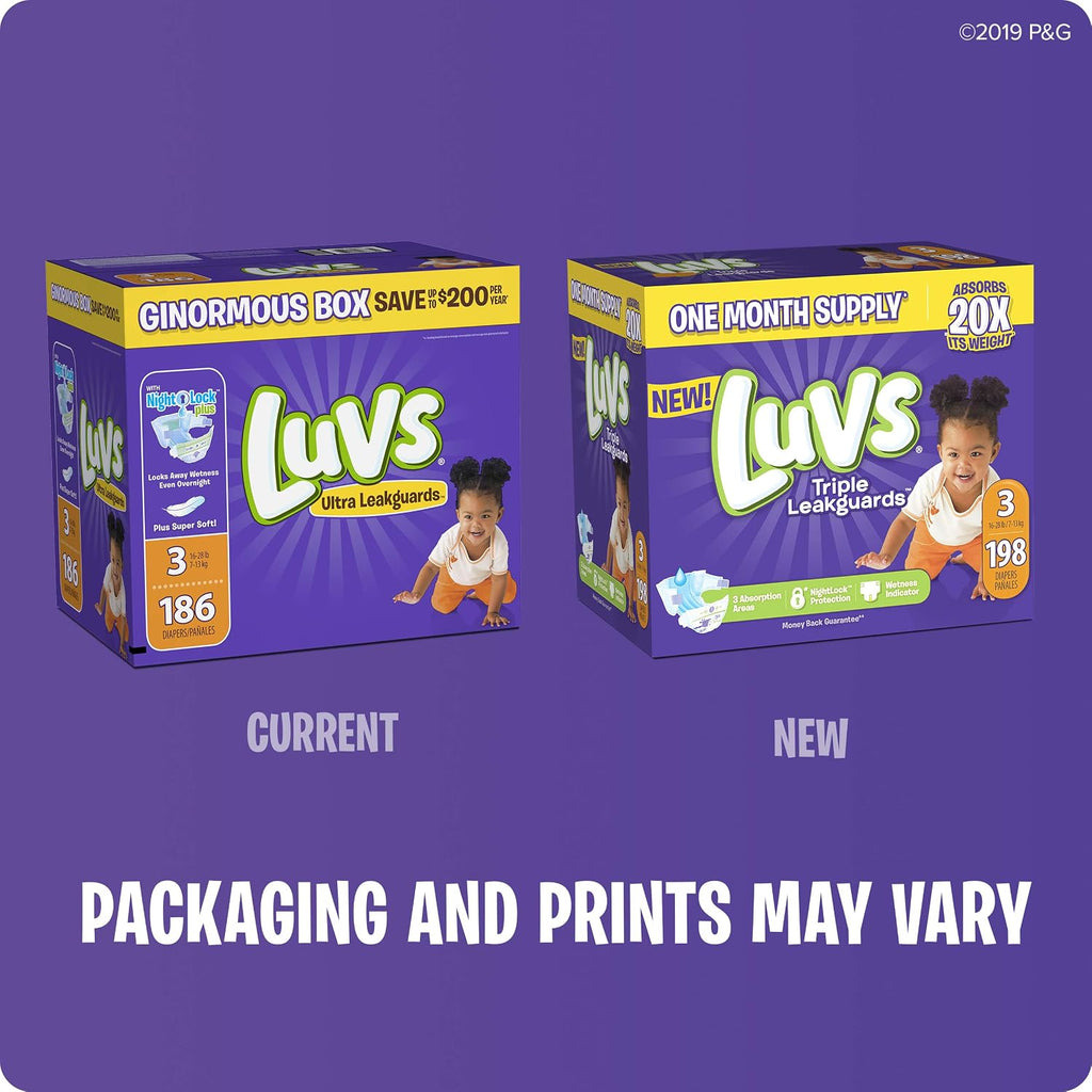 Luvs Triple leakguards Diapers Size 1 104 Count, 104 Count