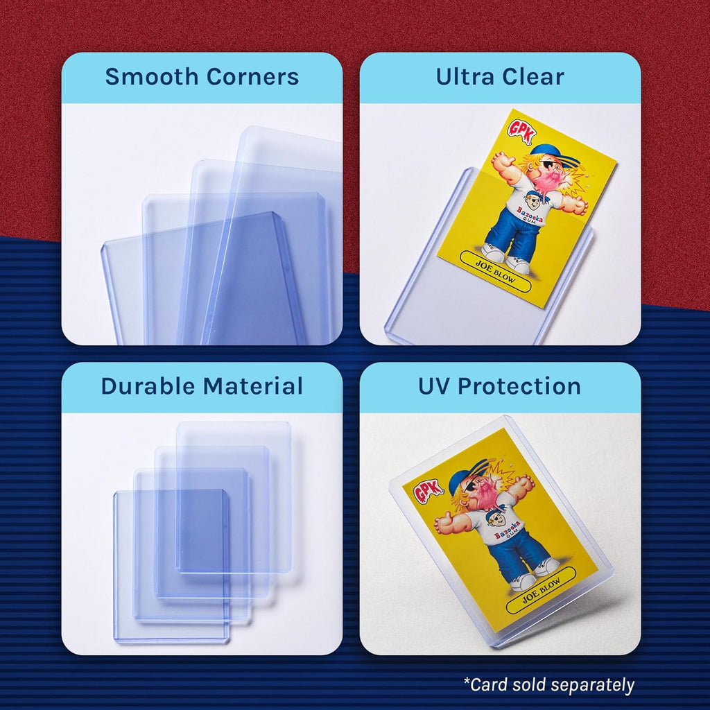 Collectibles 35pt 3x4 Top Loaders, 100 Count - Standard Size Clear Rigid Card Holders for Trading Card Protection